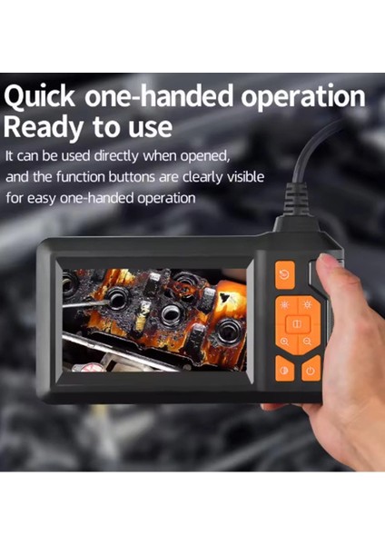 Buğz Ekranlı 3 Kameralı 10 mt Hafıza Kart Destekli Sert Kablo Yılan Endoskop Kamera 8 mm 4.3 Inc indirimleri