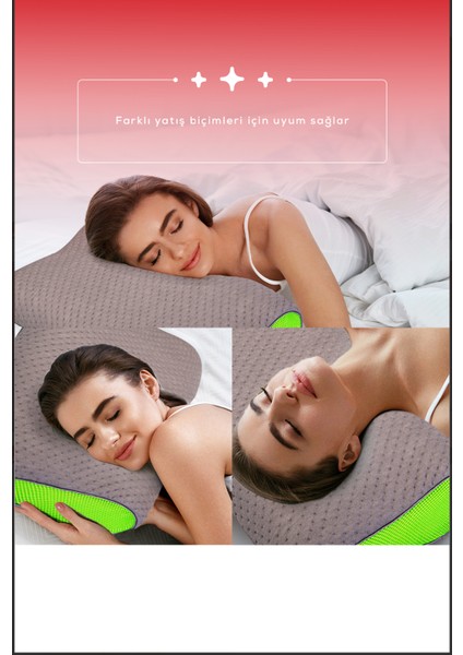 2 Adet Boyun Fıtığı Yastığı,visco Ortopedık Boyun Destek Yastığı,boyun Düzleşmesi Omurga Dostu Yastık Yedek Kılıf Hediyeli fırsatları