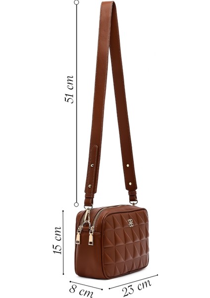 Kadın Kahverengi Uzun Askılı Baskılı Çapraz Çanta 25ABD284926 fiyatları