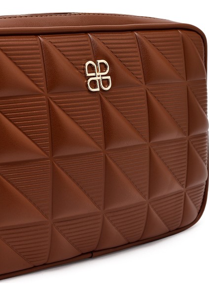 Kadın Kahverengi Uzun Askılı Baskılı Çapraz Çanta 25ABD284926