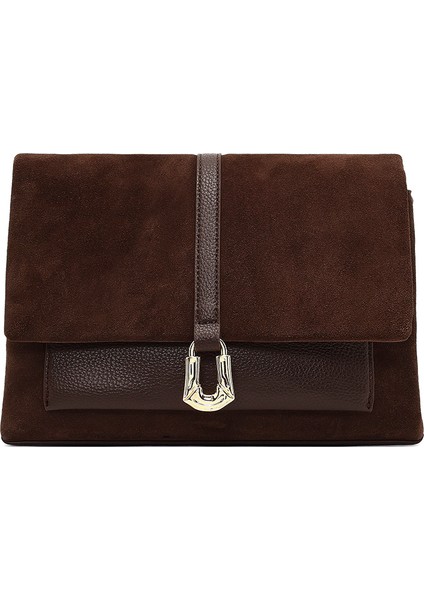 Kadın Kahverengi Uzun Askılı Süet Deri Çapraz Çanta 25WBD252610 fırsatları