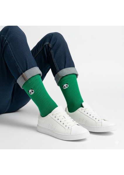 Sevimli Unisex Panda Hayvan Nakışlı Tenis Soket Yazlık Kışlık Kadın Erkek Çorap fiyatları