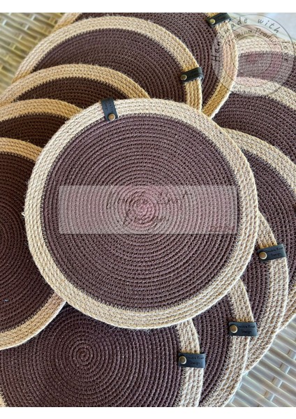 6 Adet Amerikan Servis Supla Tress Jüt Hediyelik Sunum Davet Masa Düzeni modelleri