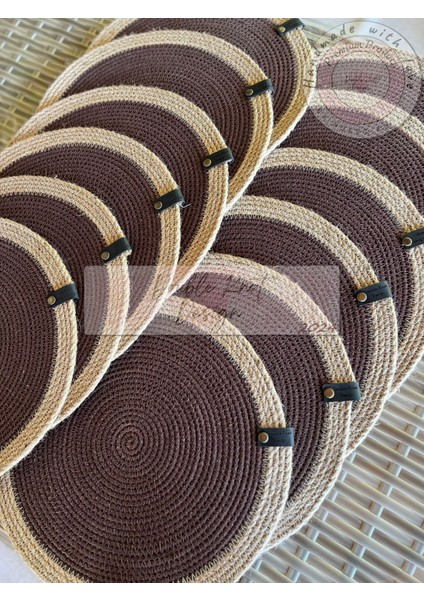 6 Adet Amerikan Servis Supla Tress Jüt Hediyelik Sunum Davet Masa Düzeni fırsatları