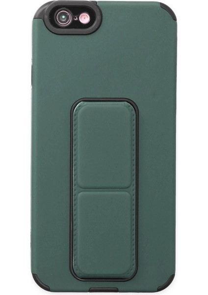 Buğz Iphone 6 Kılıf Mega Standlı Silikon - Yeşil