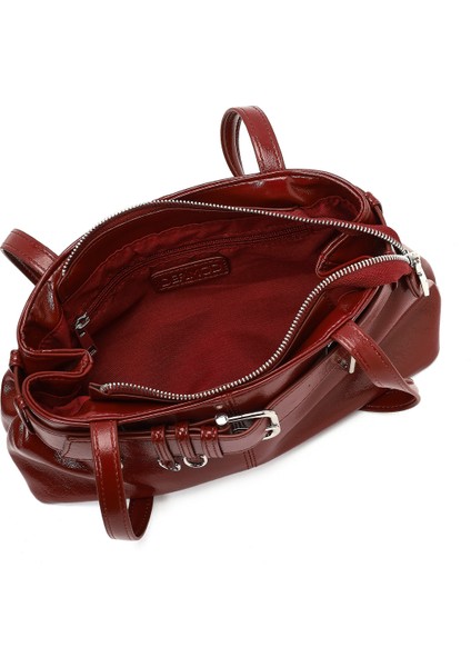 Kadın Kırmızı Rugan Omuz Çantası 25WBD254216