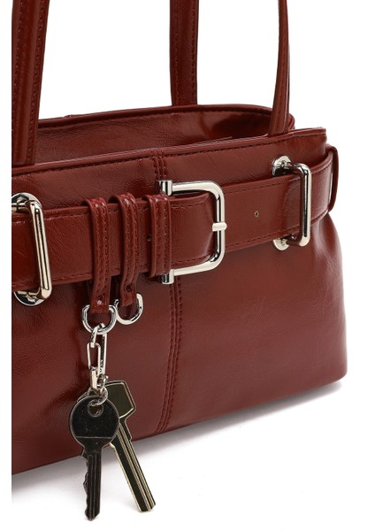 Kadın Kırmızı Rugan Omuz Çantası 25WBD254216