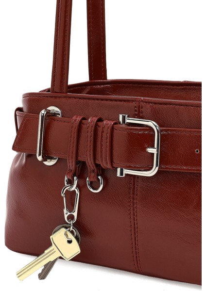 Kadın Kırmızı Rugan Omuz Çantası 25WBD254216