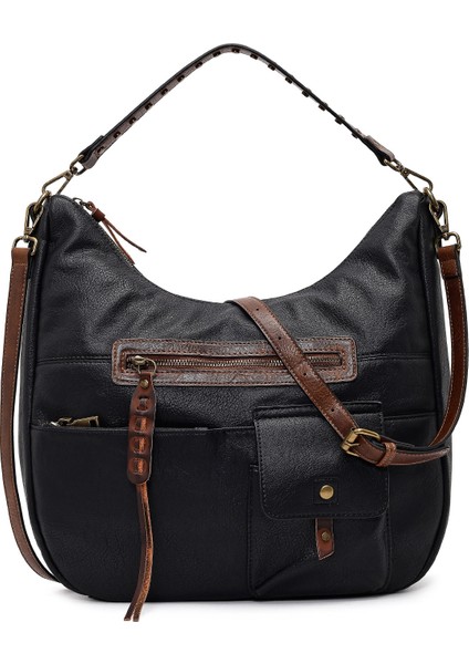 Kadın Siyah Uzun Askılı Omuz Çantası 25WBD255318