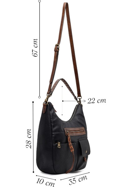 Kadın Siyah Uzun Askılı Omuz Çantası 25WBD255318 fiyatları