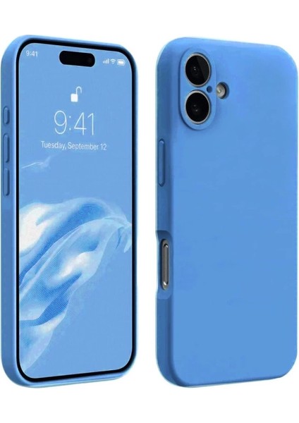 Buğz Iphone 16 Plus Kılıf First Silikon - Mavi