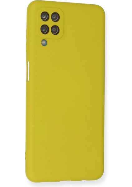 Buğz Samsung Galaxy A12 Kılıf Nano Içi Kadife Silikon - Sarı fiyatları