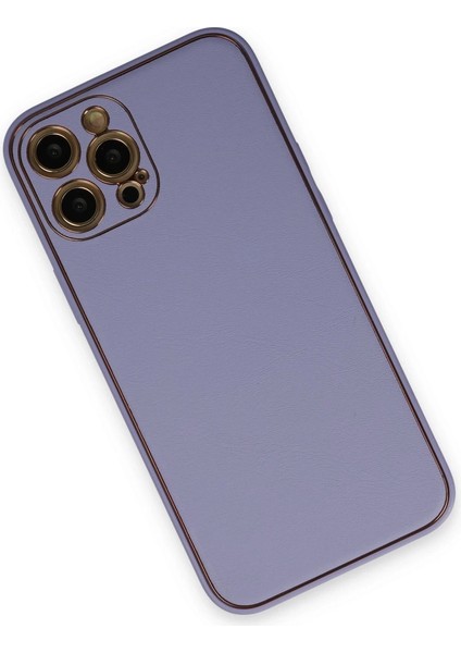 Buğz Iphone 12 Pro Max Kılıf Coco Deri Silikon Kapak - Açık Lila fiyatları