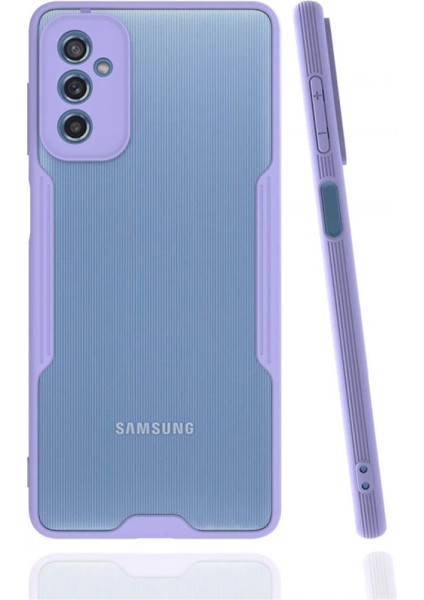 Buğz Samsung Galaxy M52 5g Kılıf Platin Silikon - Lila