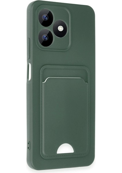 Buğz Realme Note 50 4g Kılıf Kelvin Kartvizitli Silikon - Koyu Yeşil fiyatları