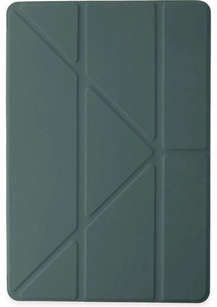 Buğz Ipad Pro 12.9 (2021) Kılıf Kalemlikli Mars Tablet Kılıfı - Koyu Yeşil modelleri