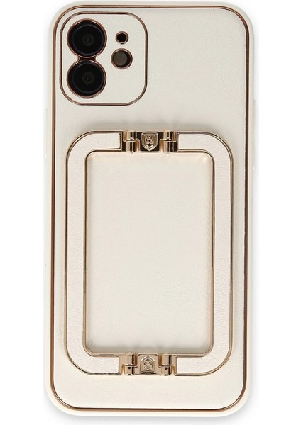 Buğz Iphone 12 Kılıf Coco Elit Kapak - Beyaz