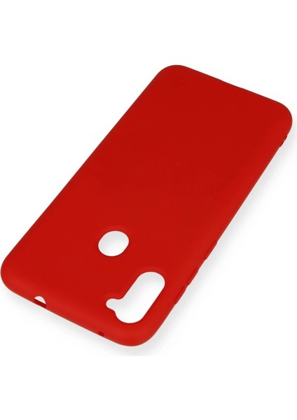 Buğz Samsung Galaxy A11 Kılıf Nano Içi Kadife Silikon - Kırmızı modelleri