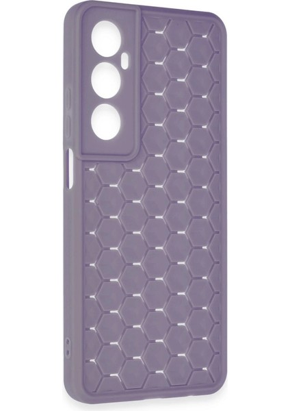 Buğz Newface Realme C65 Kılıf Petek Silikon Kapak - Lila modelleri