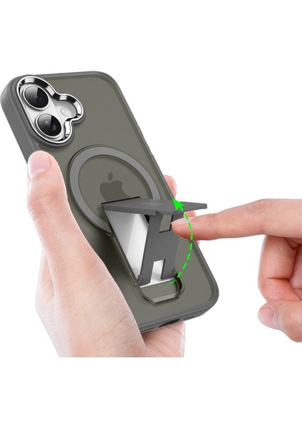 Buğz Iphone 16 Plus Kılıf Tork Magsafe Standlı Kapak - Siyah fiyatları