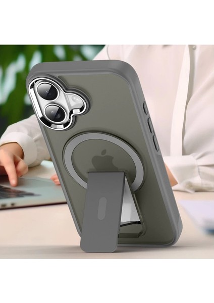 Buğz Iphone 16 Plus Kılıf Tork Magsafe Standlı Kapak - Siyah modelleri