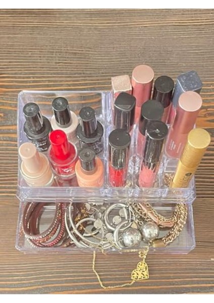 Renkli Piramit Kozmetik Düzenleyici Organizer, Şık ve Pratik Saklama Çözümü fiyatları