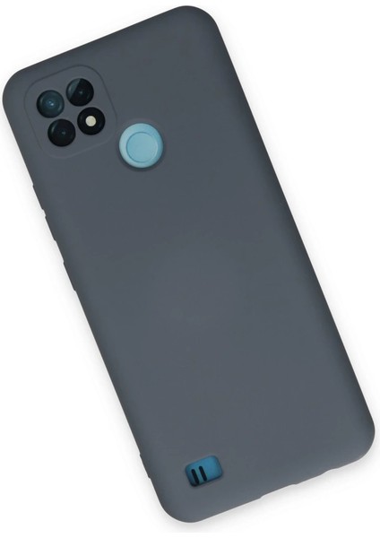 Buğz Realme C21 Kılıf Nano Içi Kadife Silikon - Gri modelleri