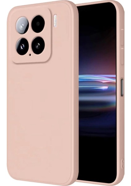 Buğz Xiaomi Mi 15 Pro Kılıf Nano Içi Kadife Silikon - Pudra