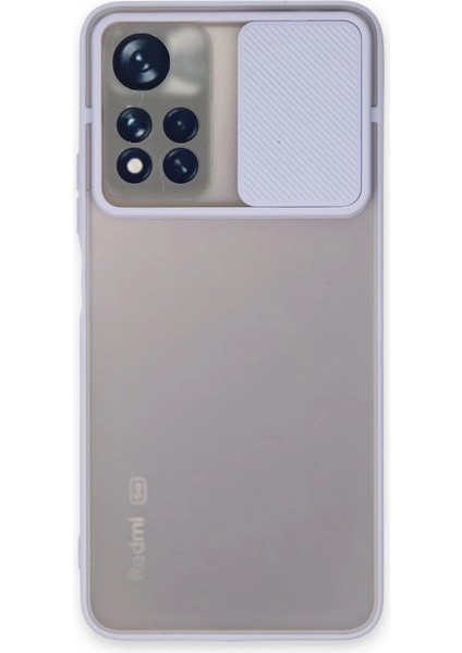 Buğz Xiaomi Redmi Note 11T Kılıf Palm Buzlu Kamera Sürgülü Silikon - Lila