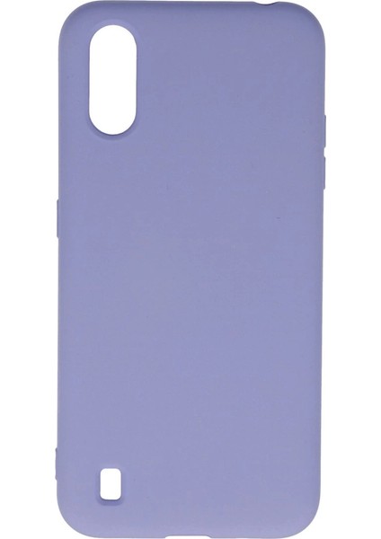 Buğz Samsung Galaxy A01 Kılıf Nano Içi Kadife Silikon - Lila