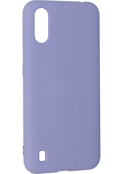 Buğz Samsung Galaxy A01 Kılıf Nano Içi Kadife Silikon - Lila modelleri