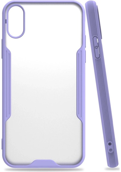 Buğz Iphone x Kılıf Platin Silikon - Lila