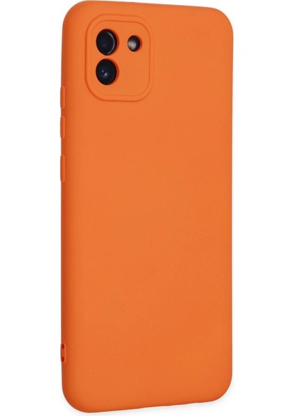 Buğz Samsung Galaxy A03 Kılıf Nano Içi Kadife Silikon - Turuncu fiyatları