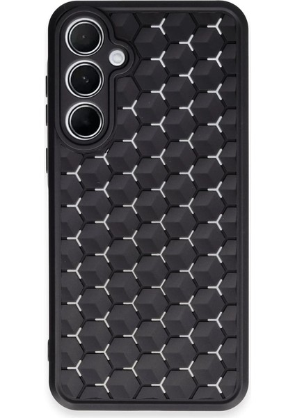 Buğz Newface Samsung Galaxy A15 4g Kılıf Petek Silikon Kapak - Siyah