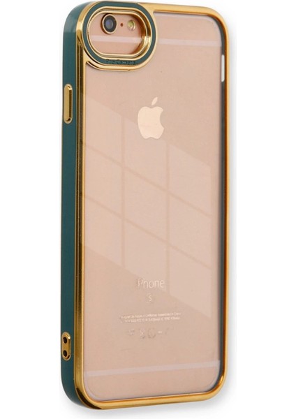 Buğz Iphone 6 Kılıf Liva Lens Silikon - Yeşil