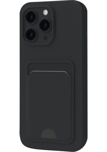 Buğz Iphone 16 Pro Kılıf Kelvin Kartvizitli Silikon - Siyah