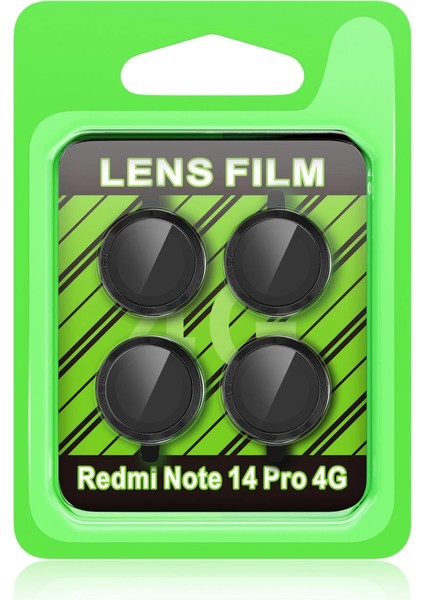 Buğz Xiaomi Redmi Note 14 Pro 4g Raze Metal Kamera Lens - Siyah