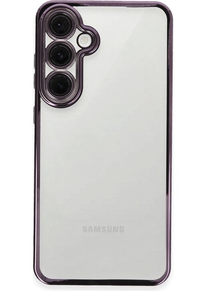 Buğz Samsung Galaxy S24 Fe Kılıf Razer Lensli Silikon - Mor