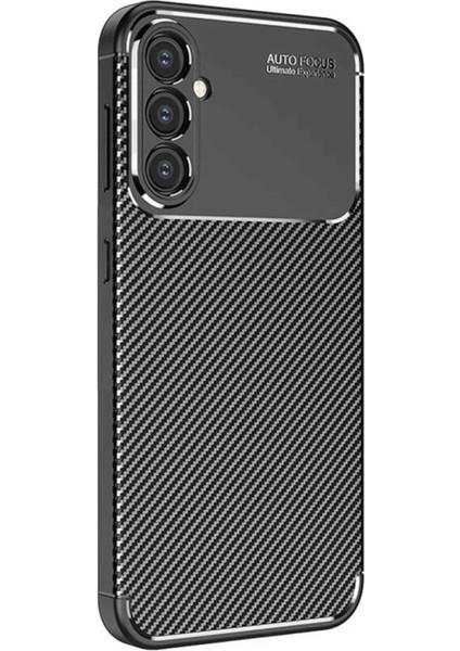 Buğz Samsung Galaxy S25 Kılıf Auto Focus Karbon Kapak - Siyah