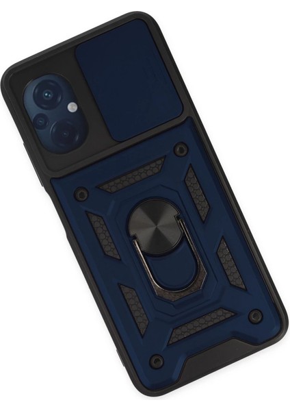 Buğz Xiaomi Poco M5 Kılıf Pars Lens Yüzüklü Silikon - Lacivert modelleri