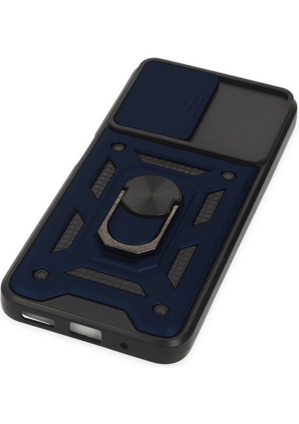 Buğz Xiaomi Poco M5 Kılıf Pars Lens Yüzüklü Silikon - Lacivert indirimleri