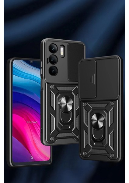 Buğz Realme C75 4g Kılıf Pars Lens Yüzüklü Silikon - Kırmızı fiyatları