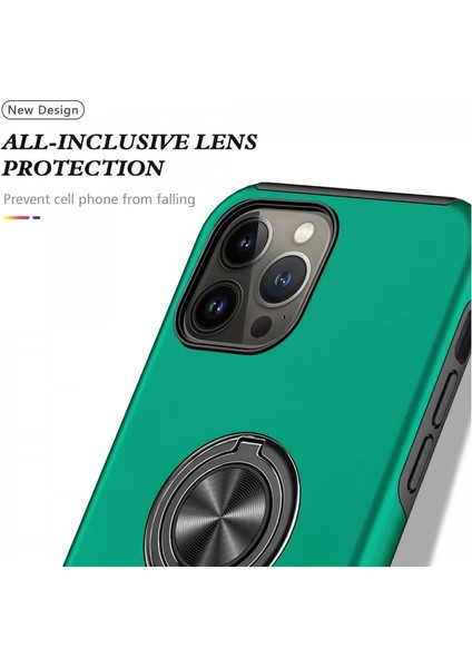 Buğz Iphone 13 Pro Max Kılıf Elit Yüzüklü Kapak - Yeşil fırsatları