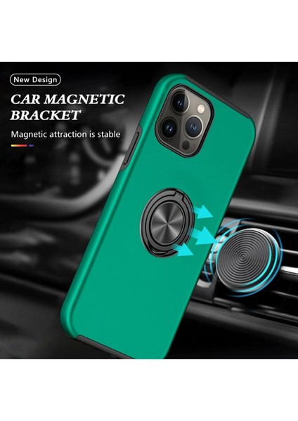 Buğz Iphone 13 Pro Max Kılıf Elit Yüzüklü Kapak - Yeşil indirimleri