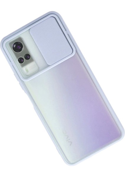 Buğz Vivo Y53S Kılıf Palm Buzlu Kamera Sürgülü Silikon - Lila fiyatları