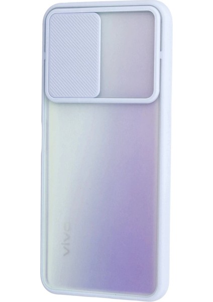 Buğz Vivo Y53S Kılıf Palm Buzlu Kamera Sürgülü Silikon - Lila modelleri