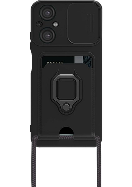 Buğz Xiaomi Poco M5 Kılıf Zuma Kartvizitli Yüzüklü Silikon - Siyah fiyatları