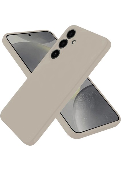 Buğz Samsung Galaxy S25 Kılıf Nano Içi Kadife Silikon - Pudra