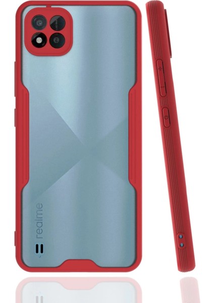 Buğz Realme C11 2021 Kılıf Platin Silikon - Kırmızı
