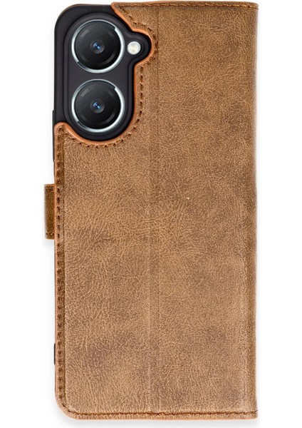 Buğz Vivo Y18 Kılıf Trend S Plus Kapaklı Kılıf - Taba